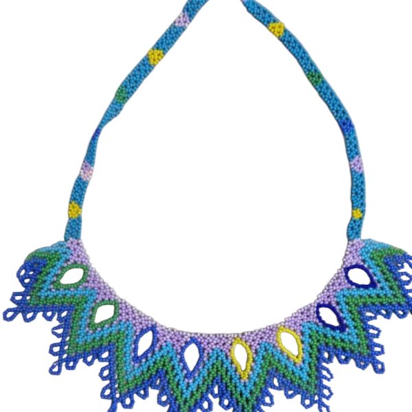 collar  de flor azul